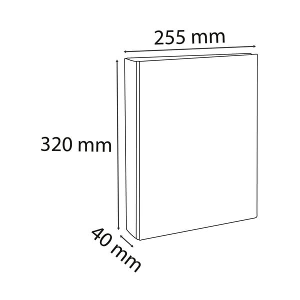 Exacompta 10x PP-daekket kartonringbind O-ring, A4, 40mm ryg - Blå 51382E