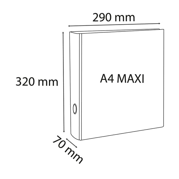 Exacompta 10x Ringbind 4 D-ringe på 50 mm på det 3. omslag, PVC-daekkende karton - Maxi A4 størrelse - Grøn 51743E