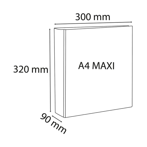 Exacompta 10x Kreacover ringbind 3 lommer 2D ring 60mm hvid - hvid 51825E