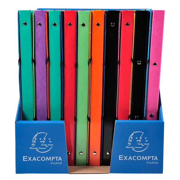 Exacompta 20x Iderama ringbind, A4, 4 ringe, 20mm ryg - assorterede farver 51829E
