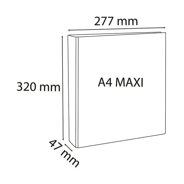 Exacompta 10x Kreacover PP ringbind, A4 Maxi, 4 D-ringe 30mm - hvid 51842E