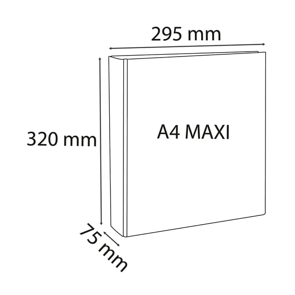 Exacompta 10x Kreacover PP ringbind, A4, 4 D-ringe 50mm - Blå 51844BE