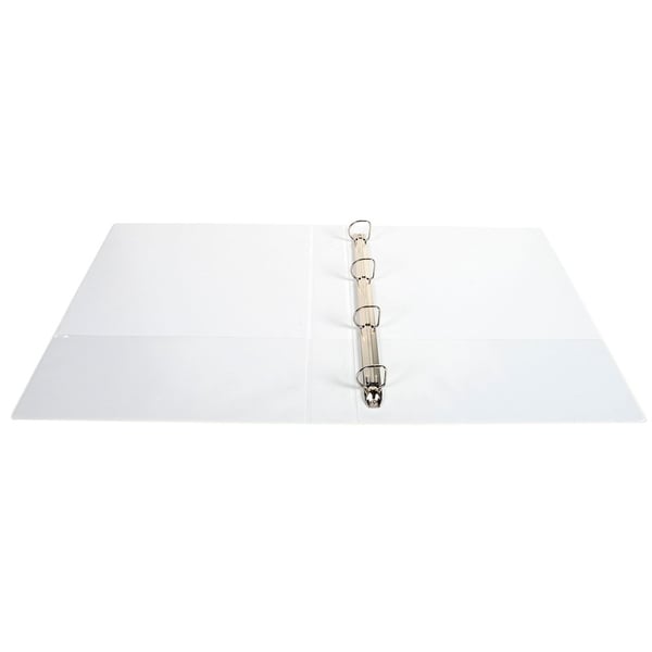 Exacompta 10x Kreacover PP uigennemsigtigt ringbind, A4 Maxi, 4 D-ringe 25mm - hvid 51946E