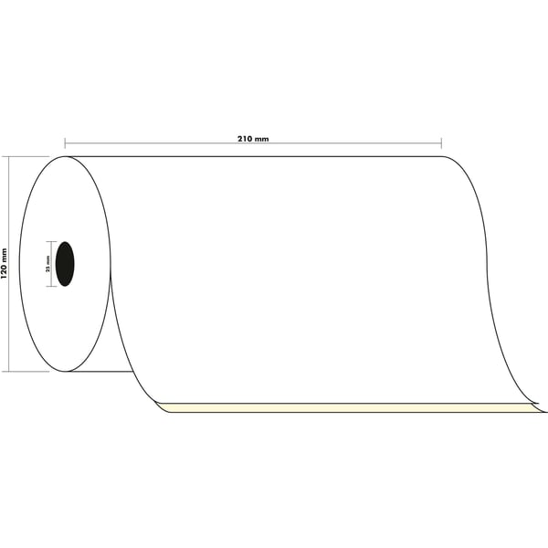 Exacompta 6x Rulle 2ply Telex 210x120x25x70 - hvid 52122E
