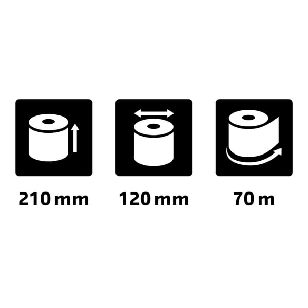 Exacompta 6x Rulle 2ply Telex 210x120x25x70 - hvid 52122E
