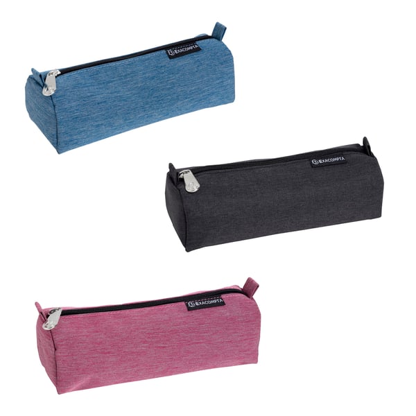 Exacompta 6x Rundt penalhus tilpasset til Denim 500 polyester - assorterede farver 52780E