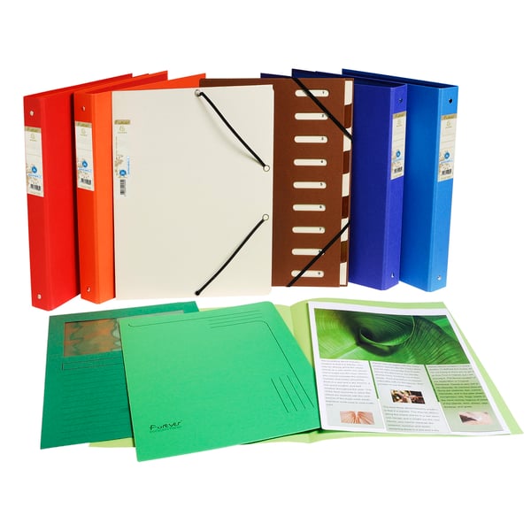 Exacompta 6x Forever Recycled Harmonika Multipart File, A4 - Lyseblå 52982E