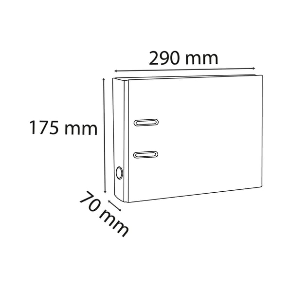 Exacompta 20x Brevordner A5 Landscape - Grå-sort ryg 53111E