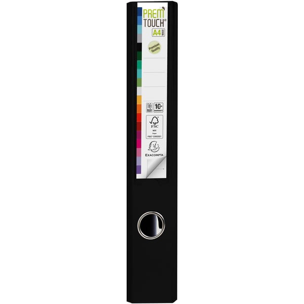 Exacompta 10x Prem'Touch PP haeve-arksmappe, A4 Maxi, 50 mm ryg - Sort 53141E