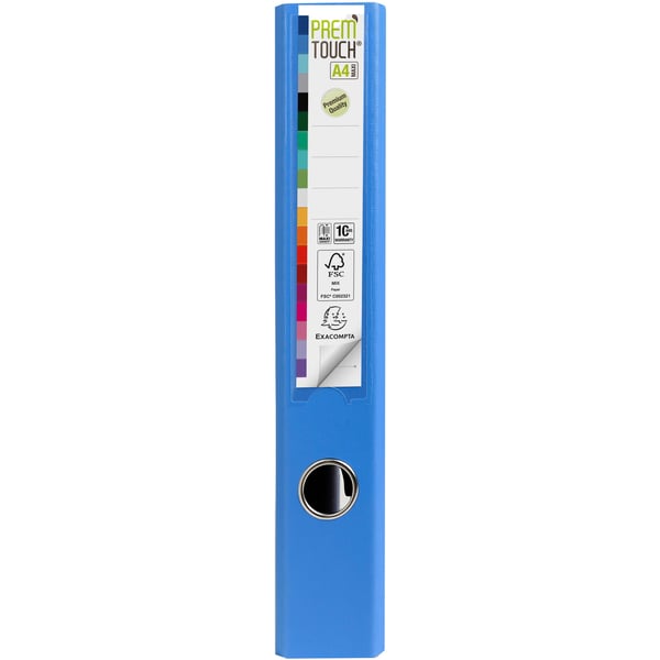 Exacompta 10x Prem'Touch PP haeve-arksmappe, A4 Maxi, 50 mm ryg - Blå 53142E