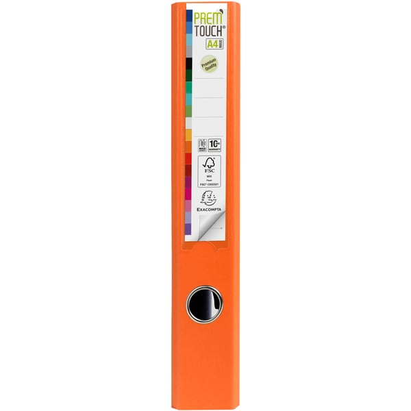 Exacompta 10x Prem'Touch PP haeve-arksmappe, A4 Maxi, 50 mm ryg - orange 53144E