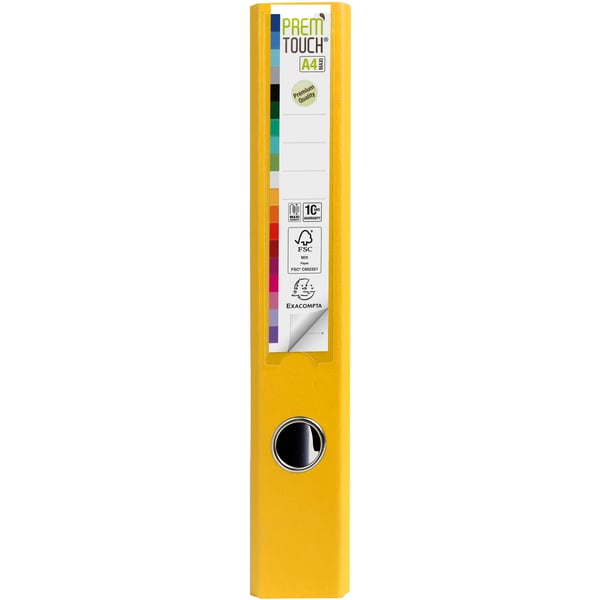 Exacompta 10x Prem'Touch PP haeve-arksmappe, A4 Maxi, 50 mm ryg - Gul 53149E
