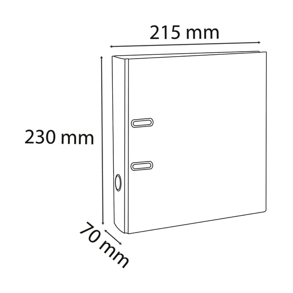 Exacompta 10x brevordner A5 højformat - Grå-sort ryg 53210E