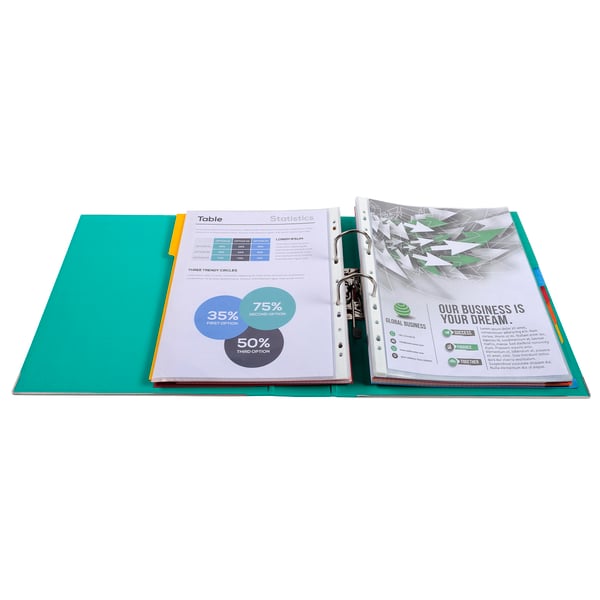 Exacompta 10x PremTouch PP Brevordner, A4 maxi, 80mm ryg - Lysegrøn 53303E