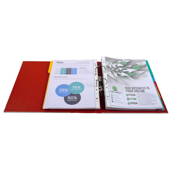 Exacompta 10x Prem'Touch PP haeve-arksmappe, A4 maxi, 80 mm ryg - Bordeaux 53304E