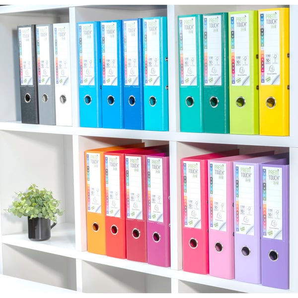 Exacompta 10x PremTouch PP Brevordner, A4 maxi, 80mm ryg - Lilac 53307E