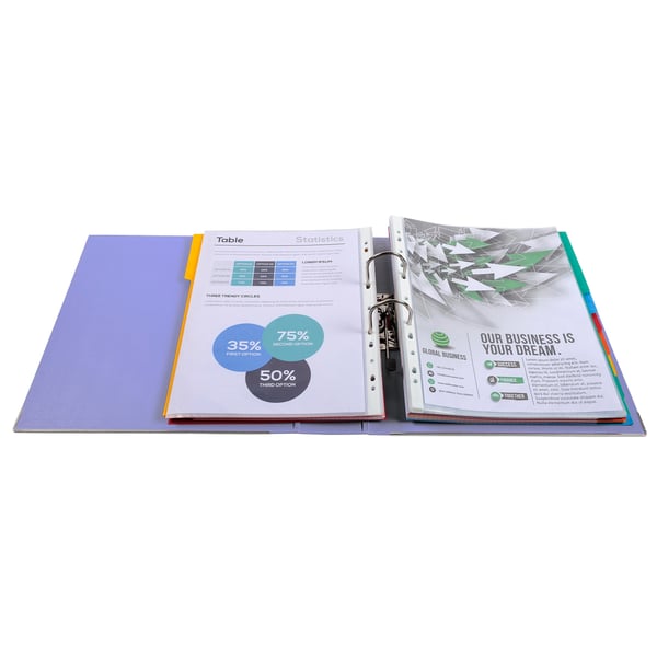 Exacompta 10x PremTouch PP Brevordner, A4 maxi, 80mm ryg - Lilac 53307E
