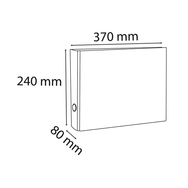 Exacompta 10x Brevordner Landscape A4 70mm Ryg - Grå-back grå 53310E
