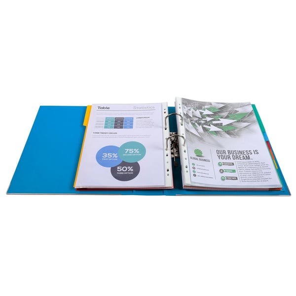Exacompta 10x Prem'Touch PP haeve-arksmappe, A4 maxi, 80 mm ryg - Blå 53342E