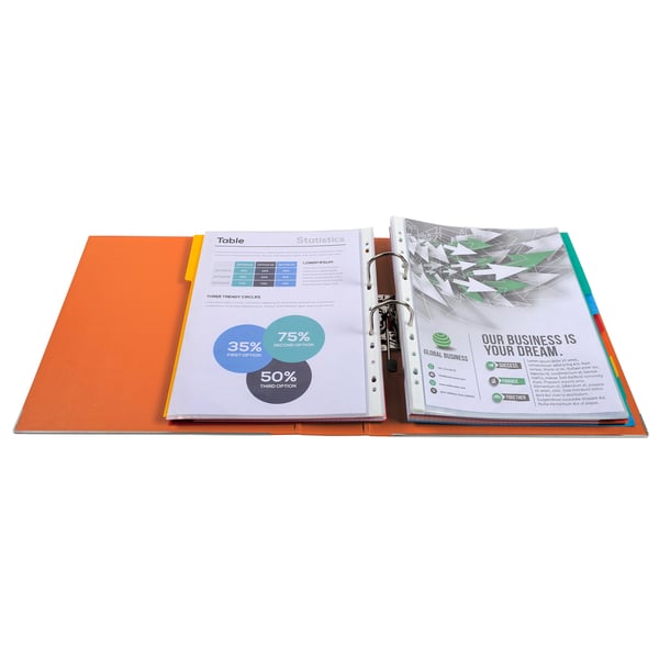 Exacompta 10x Prem'Touch PP haeve-arksmappe, A4 maxi, 80 mm ryg - orange 53344E