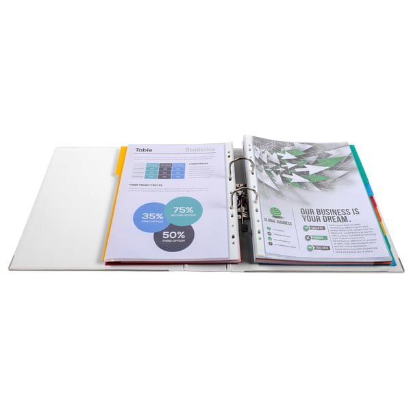 Exacompta 10x PremTouch PP Brevordner, A4 maxi, 80mm ryg - hvid 53348E
