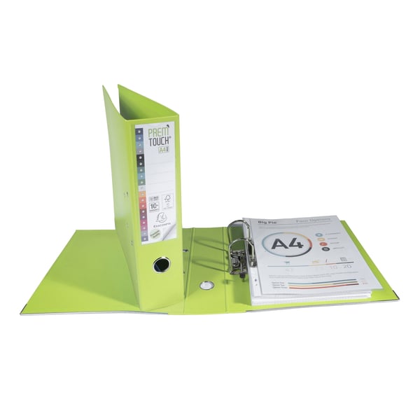 Exacompta 10x Prem'Touch PP haeve-arksmappe, A4 maxi, 80 mm ryg - anis 53356E