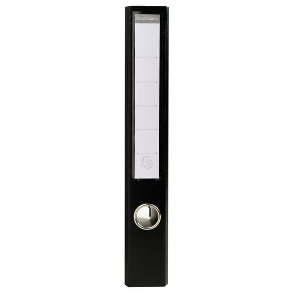 Exacompta 10x PremTouch PVC brevordner, 2 ring, 50mm ryg, A4 - Sort 53541E