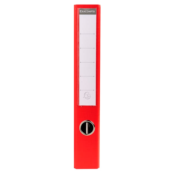 Exacompta 10x PremTouch PVC brevordner, 2 ring, 50mm ryg, A4 - Rød 53545E