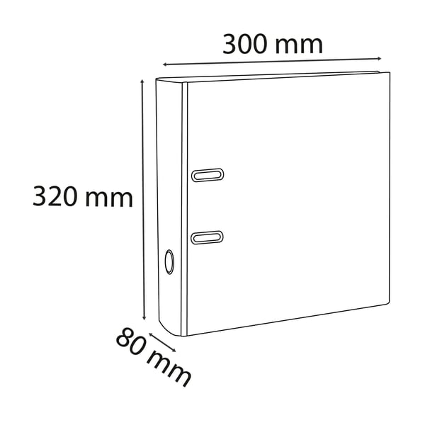Exacompta 10x PremTouch Brevordner, A4, - Grå-sort ryg 53681E