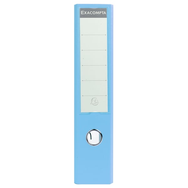 Exacompta 10x PremTouch PVC Brevordner, 70mm ryg, 2 Ringe, A4 - Lyseblå 53702E