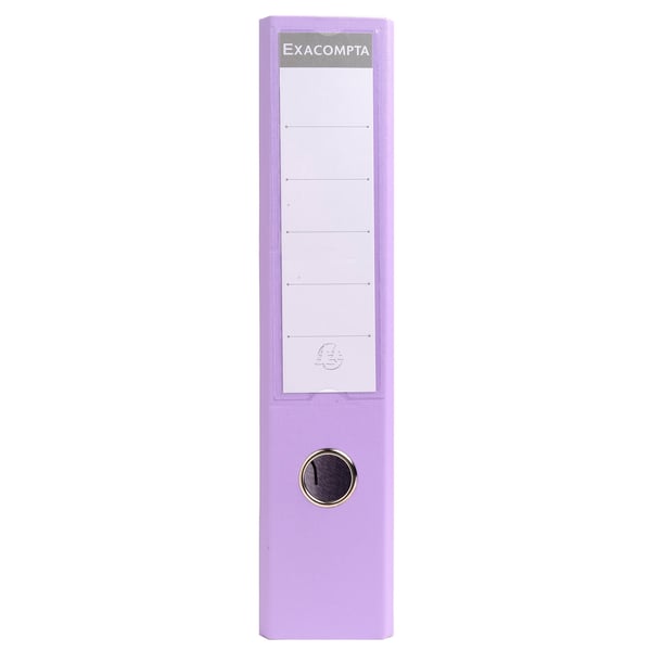 Exacompta 10x PremTouch PVC Brevordner, 70mm ryg, 2 Ringe, A4 - Lilac 53707E