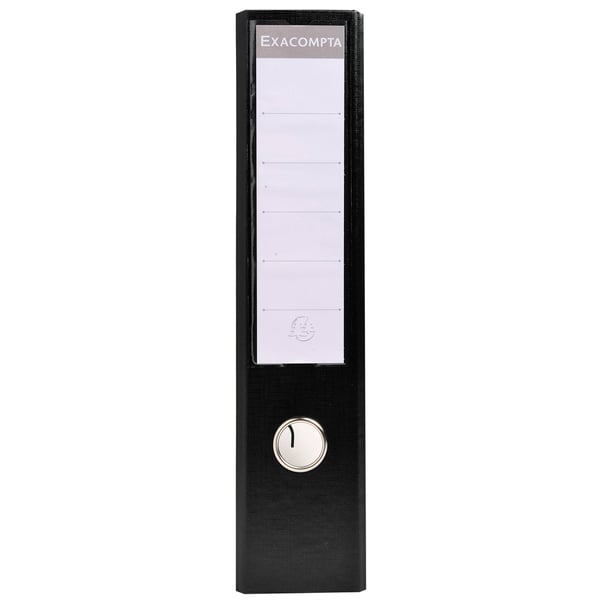Exacompta 10x PremTouch PVC brevordner, 70mm ryg, 2 ring, A4 - Sort 53741E