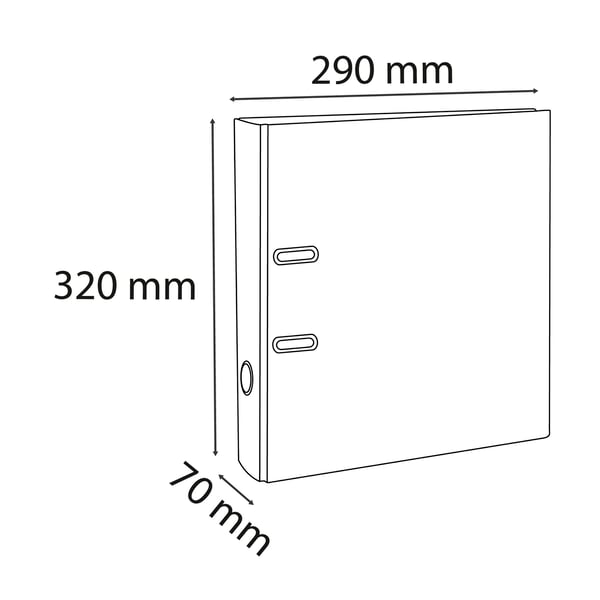 Exacompta 10x PremTouch PVC brevordner, 70mm ryg, 2 ring, A4 - Fuchsia 53747E