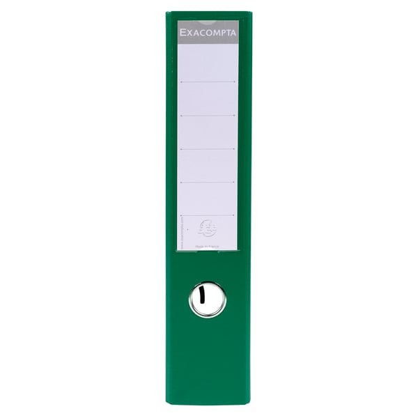 Exacompta 10x PremTouch PVC brevordner, 70mm ryg, 2 ring, A4 - Mørkegrøn 53753E