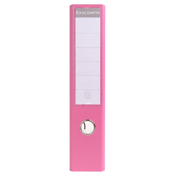 Exacompta 10x PremTouch PVC Brevordner, 70mm ryg, 2 Ringe, A4 - Lyserød| 53755E