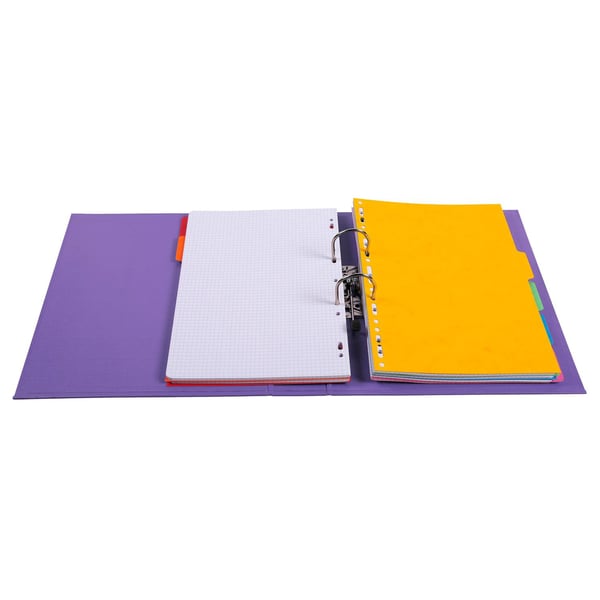 Exacompta 10x PremTouch PVC Brevordner, 70mm ryg, 2 Ringe, A4 - violine 53757E