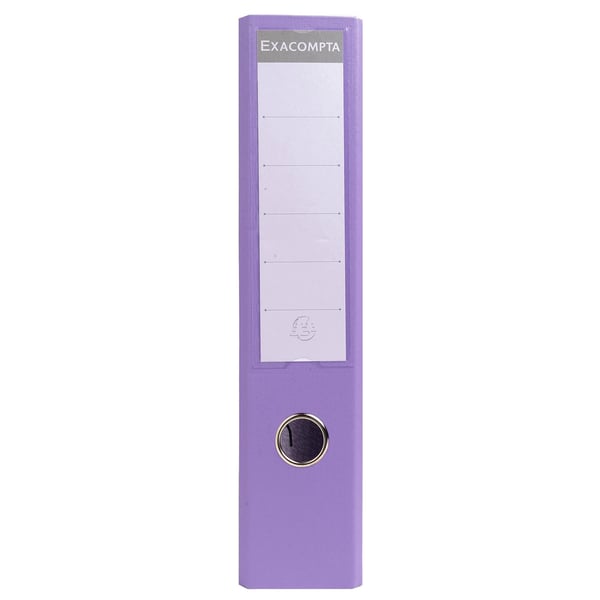 Exacompta 10x PremTouch PVC Brevordner, 70mm ryg, 2 Ringe, A4 - violine 53757E