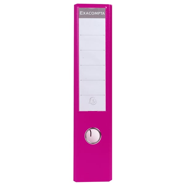 Exacompta 10x PremTouch PVC brevordner, 70mm ryg, 2 ring, A4 - Hindbær 53759E