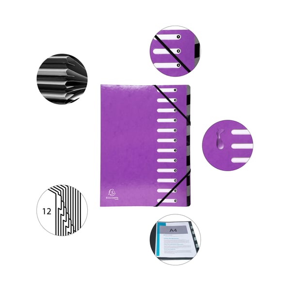 Exacompta 6x Iderama Harmonika Multipart File - Lilla 53926E