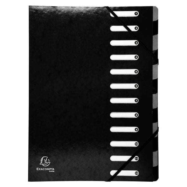 Exacompta 8x Iderama Harmonika Multipart File, A4, 12 sektioner - assorterede farver 53929E