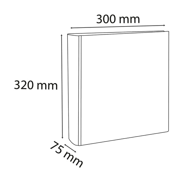 Exacompta 10x KreaCover svejset polypropylen løftestang 50mm - A4 Maxi - hvid 53955E