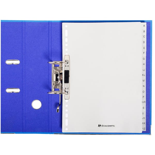 Exacompta 10x Forever Prem'Touch genbrugsmappe, A4, 80mm rygrad - Lyseblå 53982E