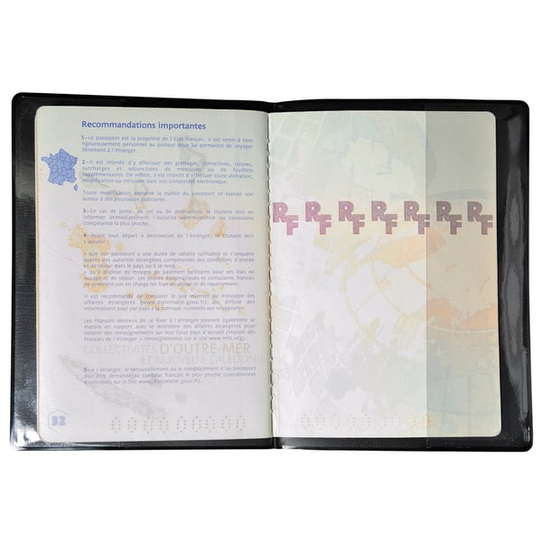 Exacompta 10x Hidentity Hidentity Passport Protective Case - Sort 5404E