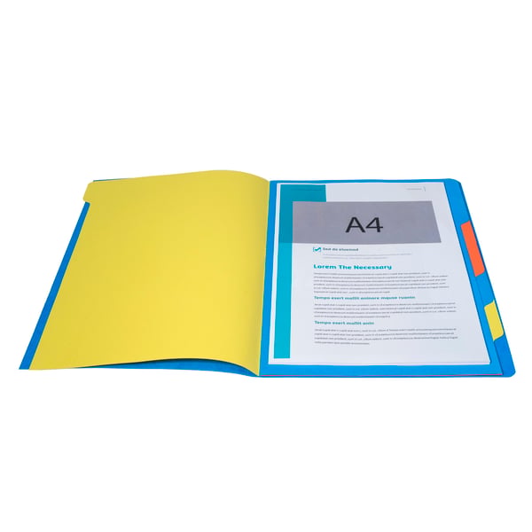 Exacompta 12x Exacompta-mappe til flere dele haeftet, A4, 7 sektioner - Blå 54072E