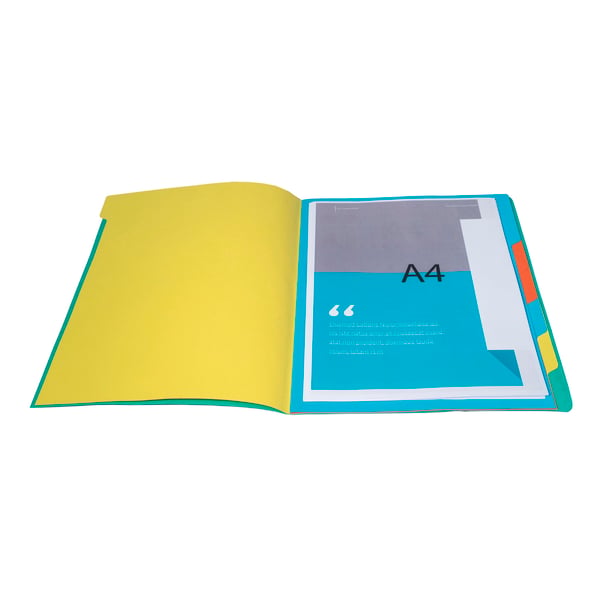 Exacompta 12x Exacompta-mappe til flere dele haeftet, A4, 7 sektioner - Grøn 54073E