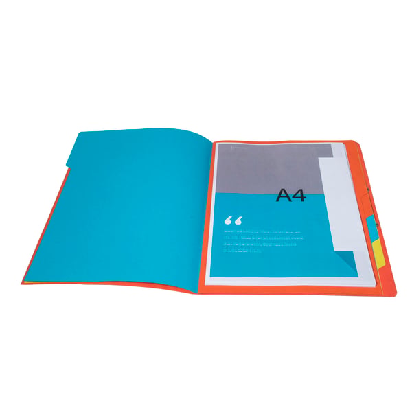Exacompta 12x Exacompta-mappe til flere dele haeftet, A4, 7 sektioner - Rød 54075E