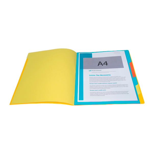 Exacompta 12x Exacompta-mappe til flere dele haeftet, A4, 7 sektioner - Gul 54079E