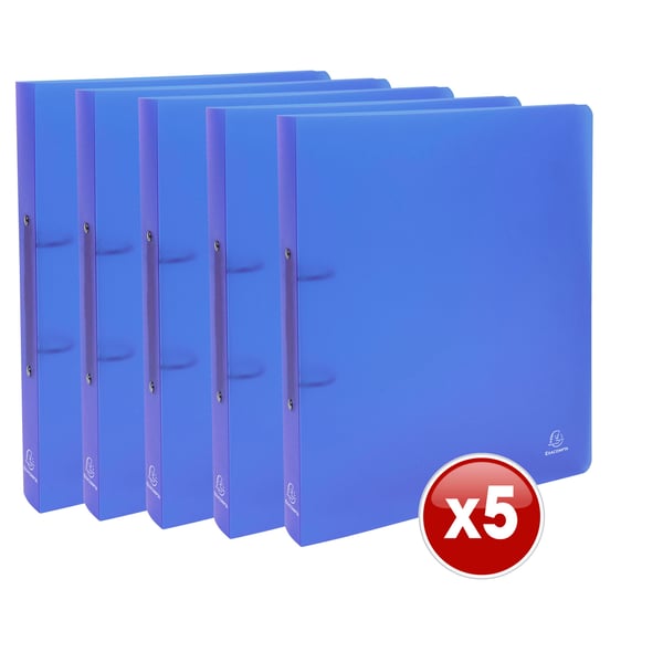 Exacompta 15x Ringbind med 2 30 mm ringe. Chromaline polypropylen - A4 MAXI - Blå 54362E