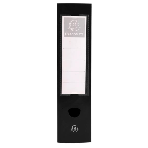 Exacompta 10x Arkiveringsboks med trykknaplukning 40 mm ryg PP uigennemsigtig A4 - Sort 54631E