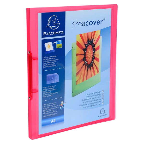 Exacompta 20x Kreacover PP Soft Chromaline Ringbind, A4, 2O ringe 15mm - assorterede farver 54969E